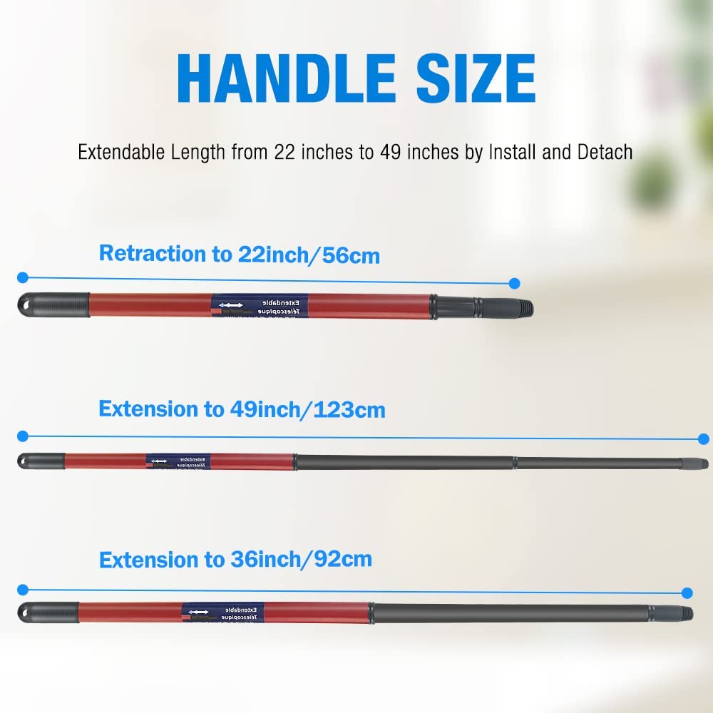 O-Cedar Mop Handle Replacement for O-cedar Spin Mop Handle 1pcs Base 2pcs