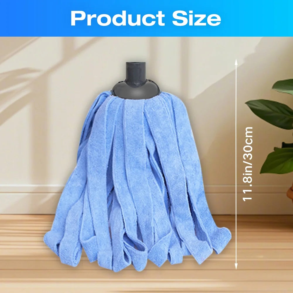 3 Pack Microfiber Cloth Mop Refills Compatible with O Cedar, Washable Mop Replacements for Wet and Dry Use (Blue)