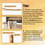 6 Pack Organic Miswak Toothbrushes | All-Natural Wooden Miswak Sticks for Teeth Whitening | Oral Care, Fresh Breath & Eco-Friendly | Clove Flavor