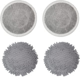 Steam Mop Pads For Shark S7001 Steam Mop/S7000 AMZ,Reuseable Scrub Cleaning Pads Hard Floor Expert Wet Replacement Microfiber Soft Pad (2 Scrub Pads+2 Soft Pads)